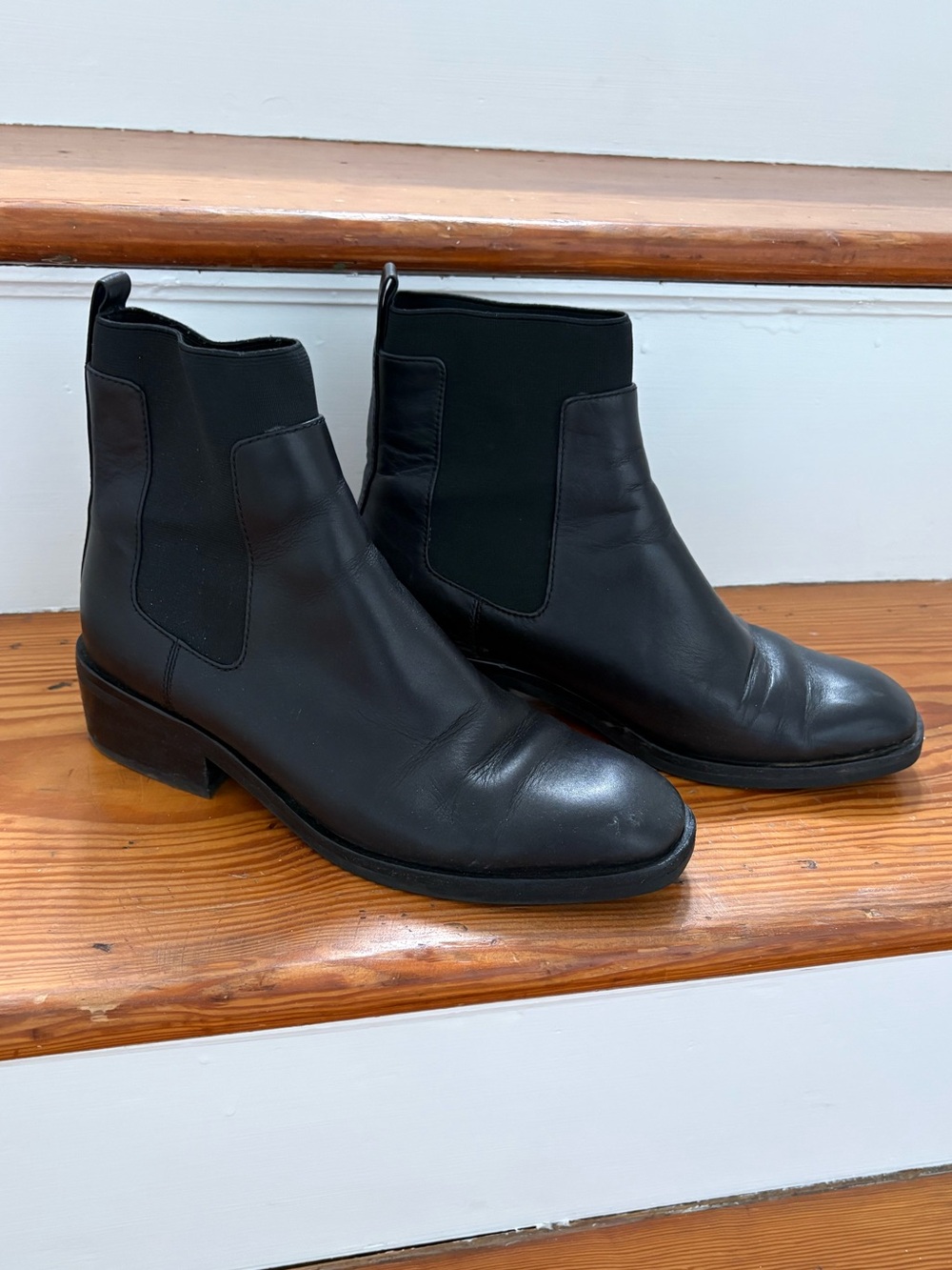 Black Chelsea boots